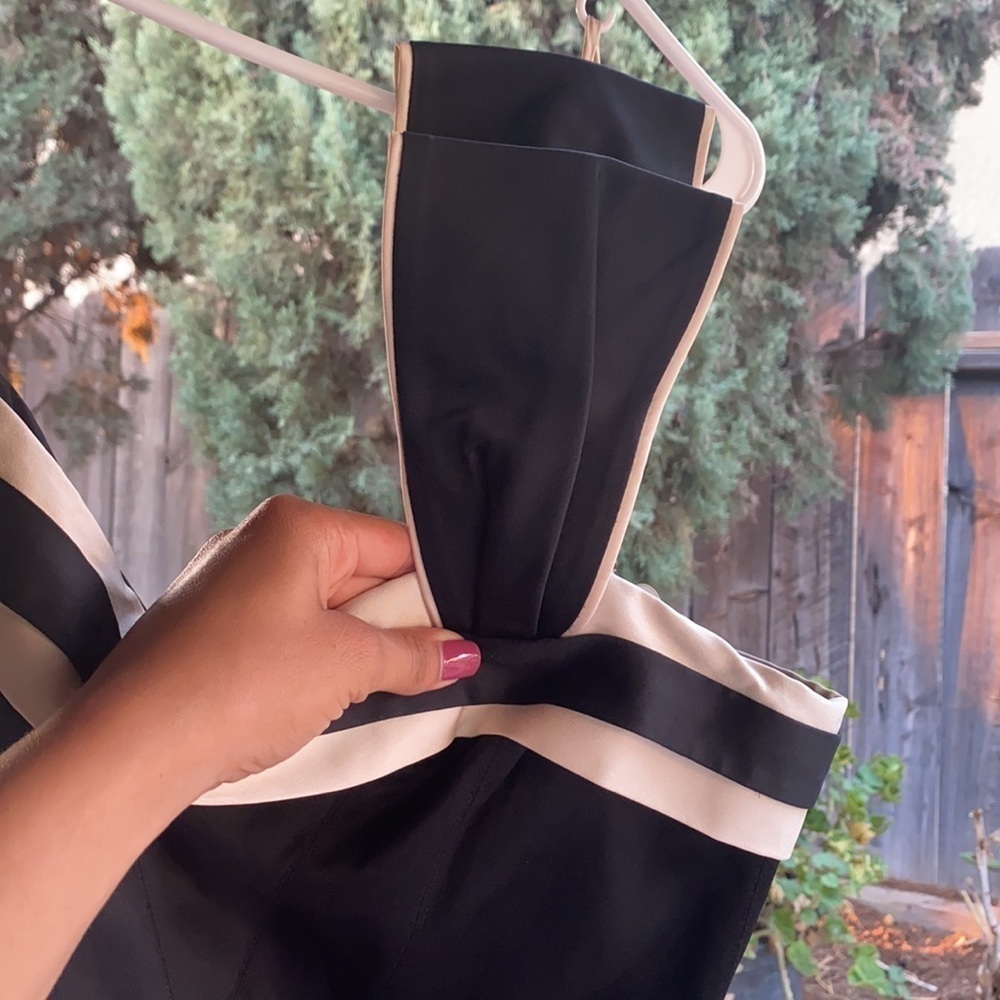 BCBGMaxAzria one shoulder black cocktail dress - Picture 3 of 11